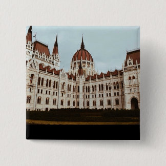 The Hungarian Parliament, Budapest, Hungary 15 Cm Square Badge