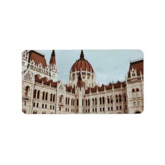 The Hungarian Parliament, Budapest, Hungary Label