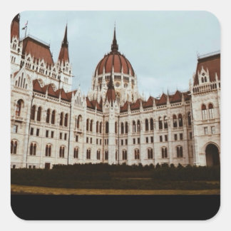 The Hungarian Parliament, Budapest, Hungary Square Sticker