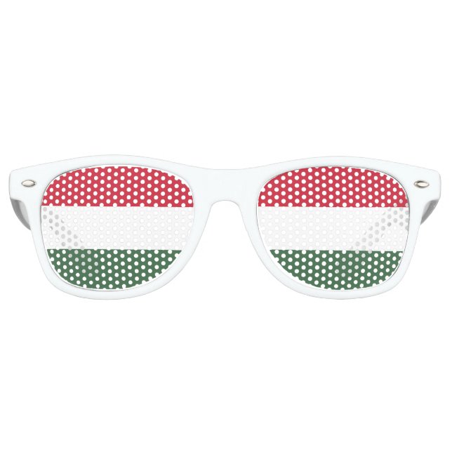 The Hungarian tricolour | Flag of Hungary Retro Sunglasses (Front)
