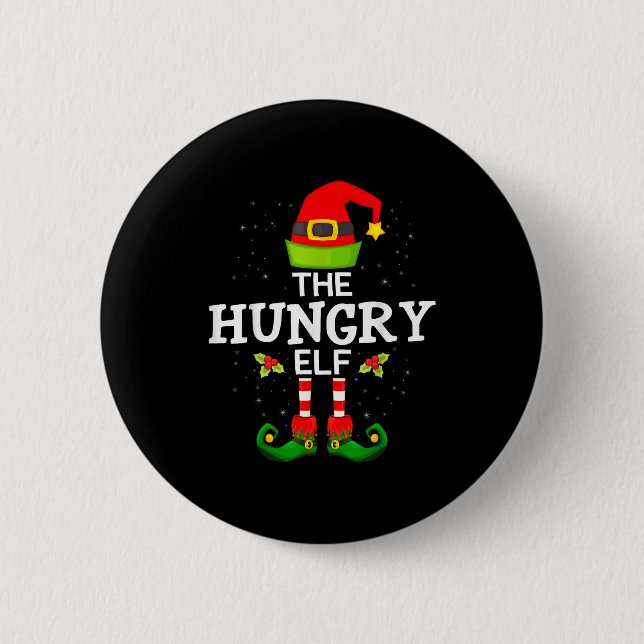The Hungry Elf Christmas Family Matching Pajama  6 Cm Round Badge (Front)