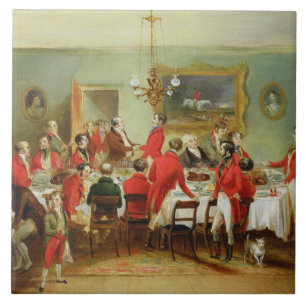 The Hunt Breakfast, Bachelor's Hall, 1836 (oil on Tile