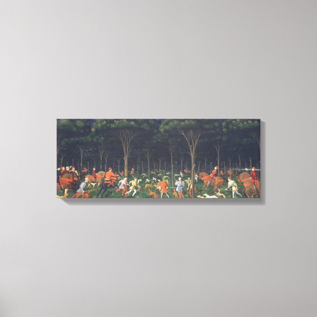 The Hunt in the Forest (by Paolo Uccello) Canvas Print (Front)