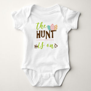 The Hunt is On Cute Easter Baby Bodysuit