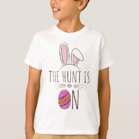 The Hunt Is On Easter Egg Hunt Cute Adorable Bunny