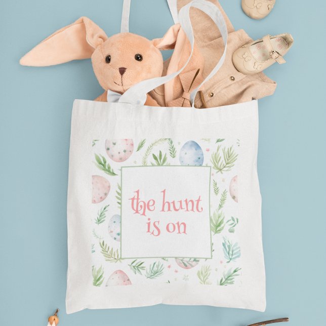 The Hunt Is On | Easter Eggs & Greenery | Easter Tote Bag (Creator Uploaded)