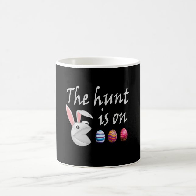 The hunt is on Easter Rabbit Egg Hunt Coffee Mug (Center)