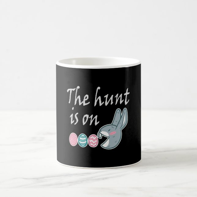 The hunt is on Easter Rabbit Egg Hunt Coffee Mug (Center)