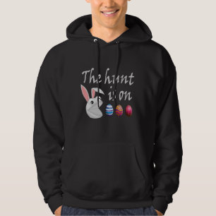The hunt is on Easter Rabbit Egg Hunt Hoodie