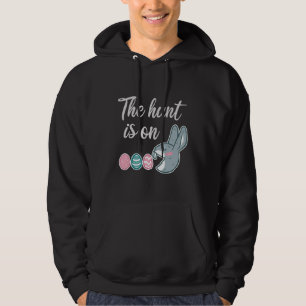 The hunt is on Easter Rabbit Egg Hunt Hoodie