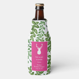 The Hunt is Over Bachelorette Bottle Cooler