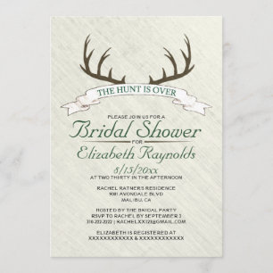 The Hunt is Over Bridal Shower Invitations