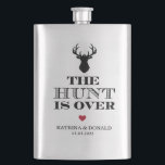 The Hunt is Over Rustic Country Wedding  Hip Flask<br><div class="desc">The Hunt is Over. Add a fun touch of colour and unique style to your wedding or bridal shower favours. A bridal shower favour bag is a great addition to party planning. These unique bags will easily be used as a gift and can serve as a beautiful decoration at your...</div>