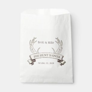 "The Hunt is Over" Rustic Custom Wedding Favour Bags