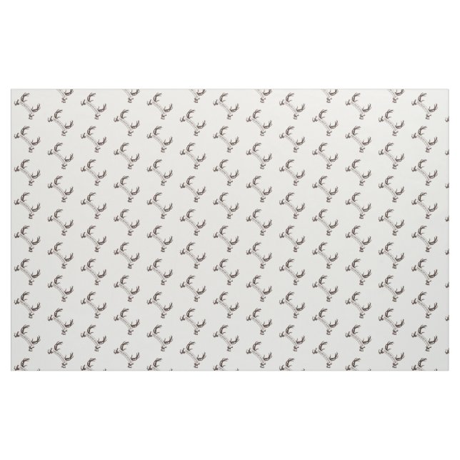"The Hunt is Over" Rustic Deer Antler Banner Fabric (Fat Quarter)