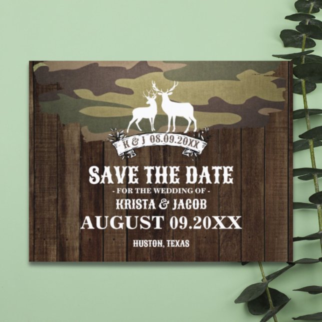 The Hunt Is Over Western Wedding Save The Date Postcard (The Hunt Is Over Western Wedding Save The Date Postcard)