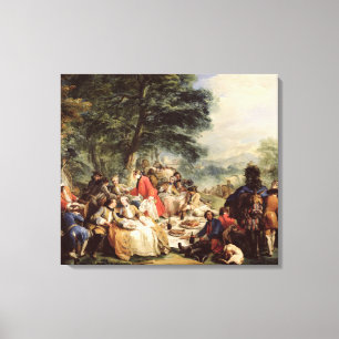 The Hunt Lunch, 1737 Canvas Print