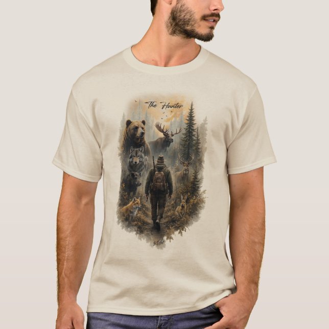The Hunter , Into the Wild Silence  T-Shirt (Front)