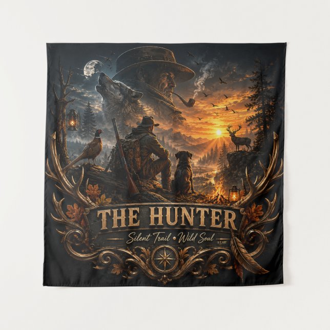 The Hunter , Into the Wild Silence  Tapestry (Front)