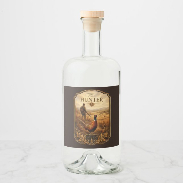 The Hunter Liquor Bottle Label (Front)