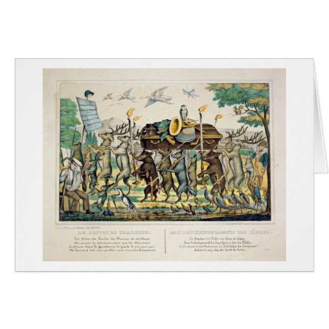 The Hunter's Procession, c.1850 (hand coloured lit (Front Horizontal)