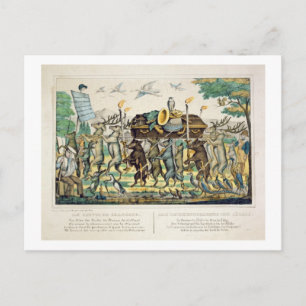 The Hunter's Procession, c.1850 (hand coloured lit Postcard