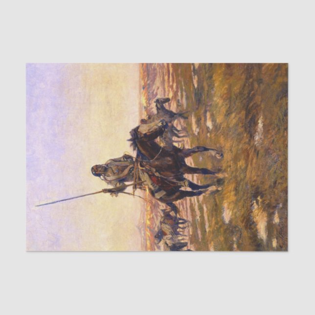 “The Hunting Party” by Charles Russell Tissue Paper (Front)