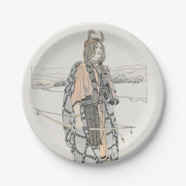 The Huntress (by Ann Macbeth) Paper Plate (Front)