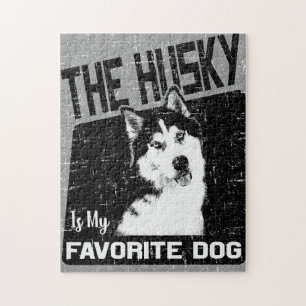 The Husky Is My Favorite Dog,Siberian Husky Jigsaw Puzzle