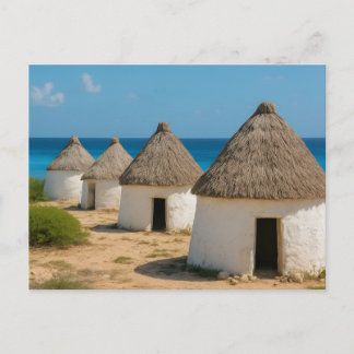 The huts in bonaire postcard