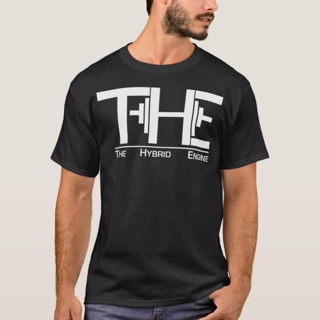 The Hybrid Engine White Lettering T-Shirt (Front)