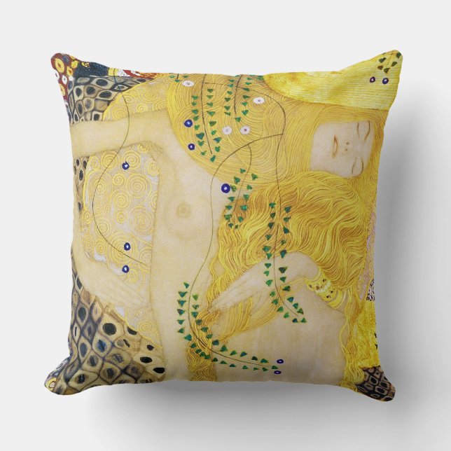 The Hydra, Gustav Klimt Cushion (Front)