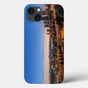 The I-5 freeway and downtown Seattle at twilight iPhone 13 Case
