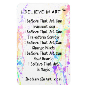 The I Believe In Art Manifesto Promotional Magnet