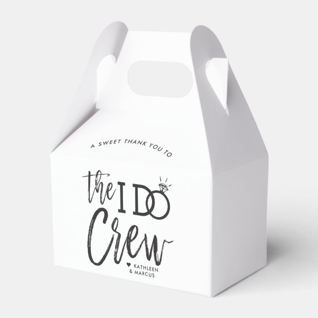 The I Do Crew | Wedding Party Favour Box (Front Side)