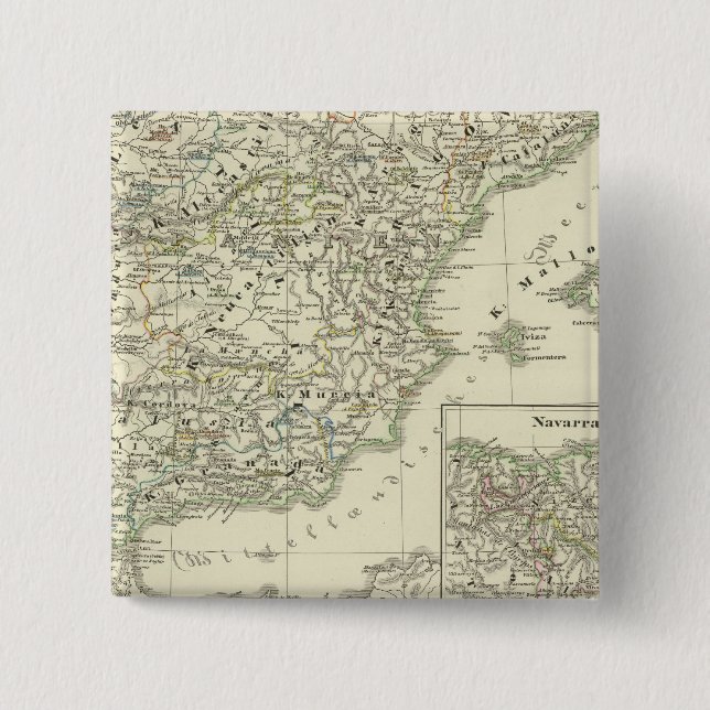 The Iberian peninsula since the beginning 15 Cm Square Badge (Front)