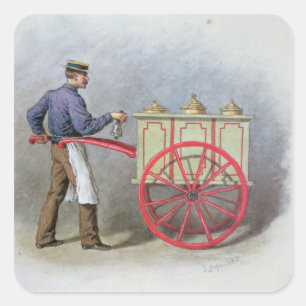 The Ice Cream Seller, 1895 Square Sticker