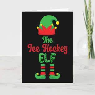 The Ice Hockey Elf Matching Family Group For Famil Card
