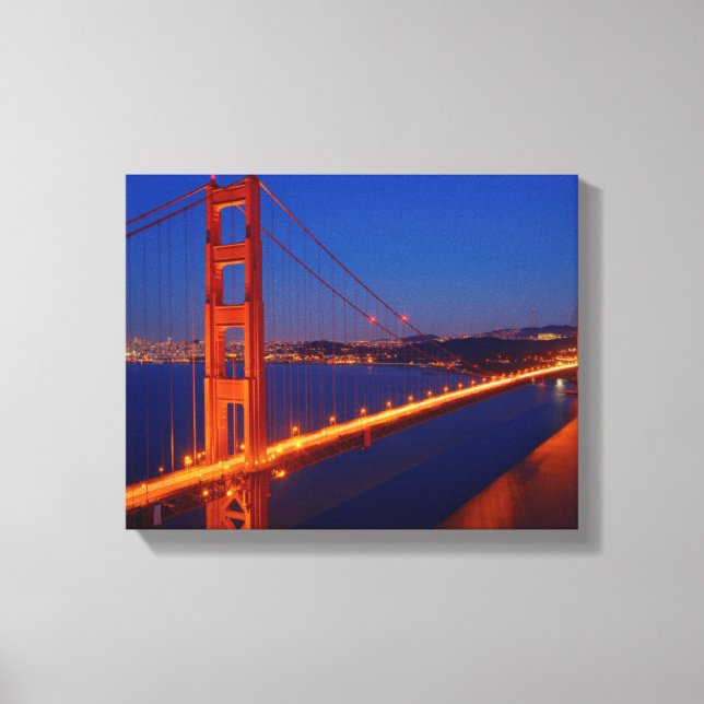 The iconic bridge with San Francisco Canvas Print (Front)
