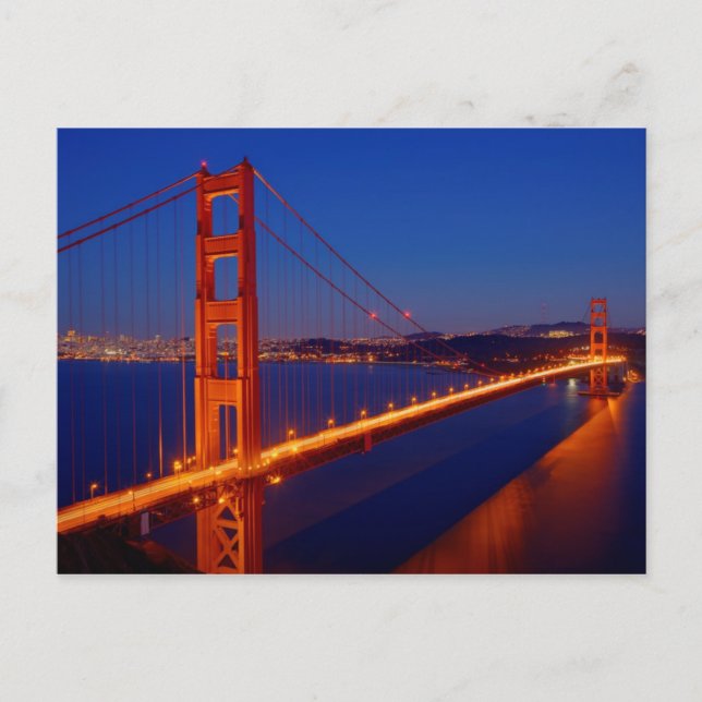 The iconic bridge with San Francisco Postcard (Front)