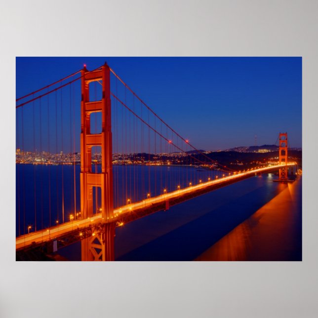 The iconic bridge with San Francisco Poster (Front)