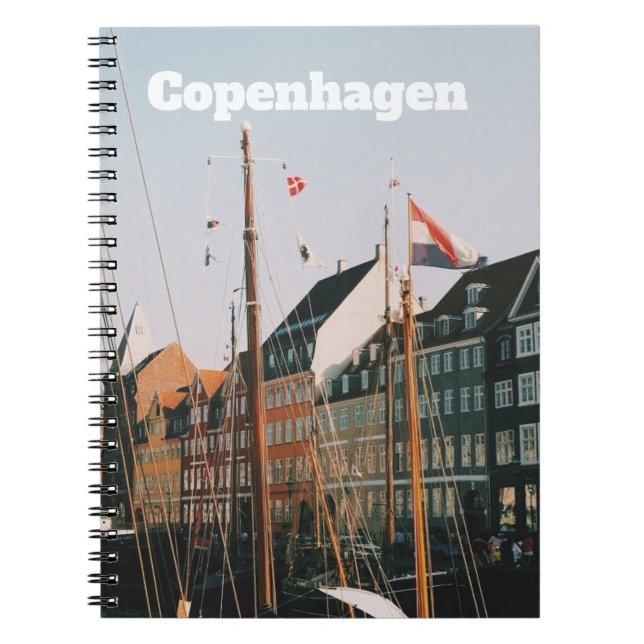 The iconic Nyhavn, Copenhagen, Denmark Notebook (Front)