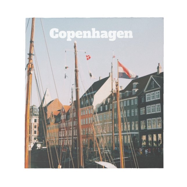 The iconic Nyhavn, Copenhagen, Denmark Notepad (Front)