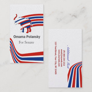 The Iconic! Red White Blue  Political Republican Business Card
