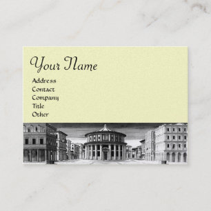 THE IDEAL CITY,gold metallic paper Business Card