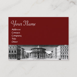 THE IDEAL CITY,red Business Card