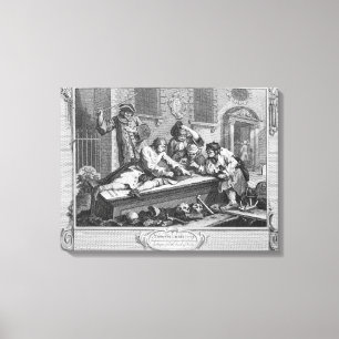 The Idle 'Prentice at Play in the Church Yard Canvas Print