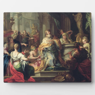 The Idolisation of Solomon, c.1735 (oil on canvas) Plaque