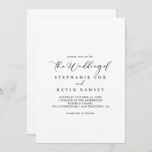 The Idyllic Stylish Calligraphy Wedding Of  Invitation