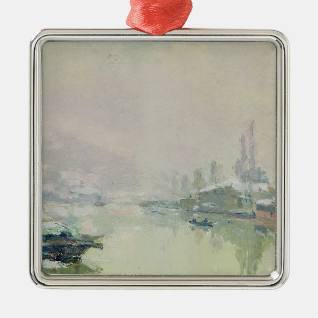 The Ile Lacroix under Snow, 1893 Metal Tree Decoration (Front)